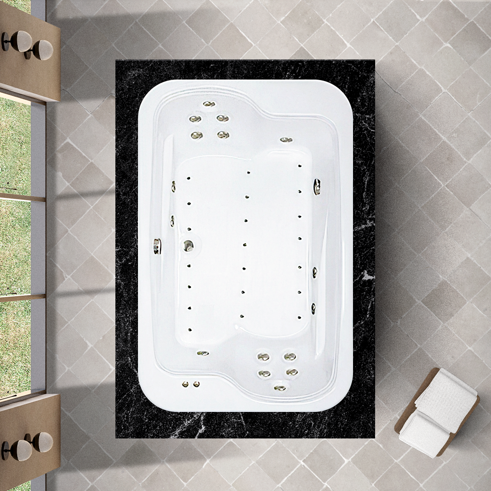 72x45 Whirlpool and Air Bath Combination Tub