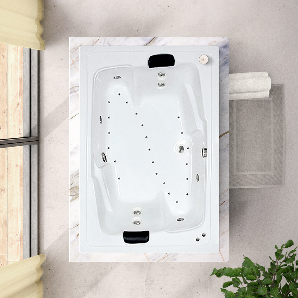 72x54 Whirlpool and Air Bath Combination Tub