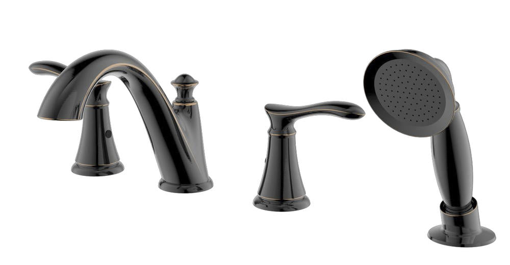 Bronze Roman 4-Piece Faucet Set
