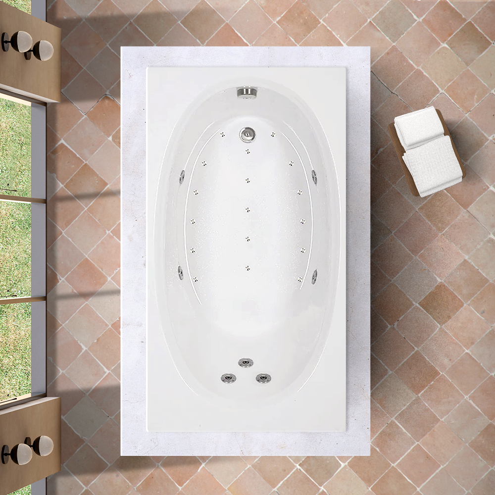 60x36OV Whirlpool and Air Bath Combination Tub